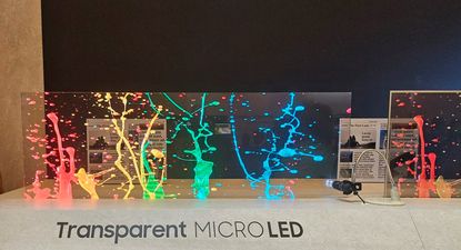 Samsung presentó en enero de este año sus nuevas pantallas microled transparentes