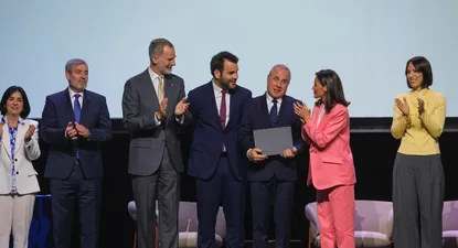Los reyes Felipe VI y Letizia durante un acto el lunes en Gran Canaria.