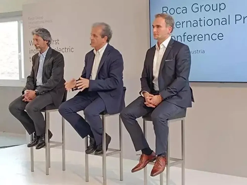 El CEO de Roca Group, durante la conferencia de este jueves.