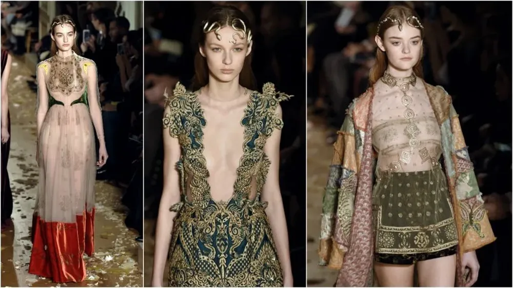 Valentino presentó una colección delicada y repleta de detalles