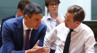 El presidente del Gobierno, Pedro Sánchez y el primer ministro de Suecia, Ulf Kristersson.