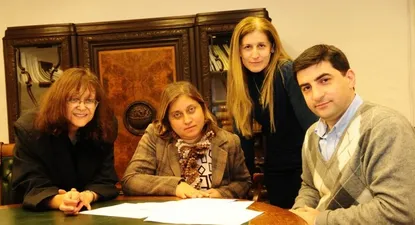 El equipo de investigación de Emprenur: Esther Hochsztain, María Messina, Carolina Rey y Santiago Aramendía