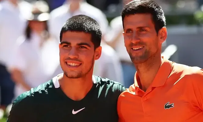 Novak Djokovic y Carlos Alcaraz