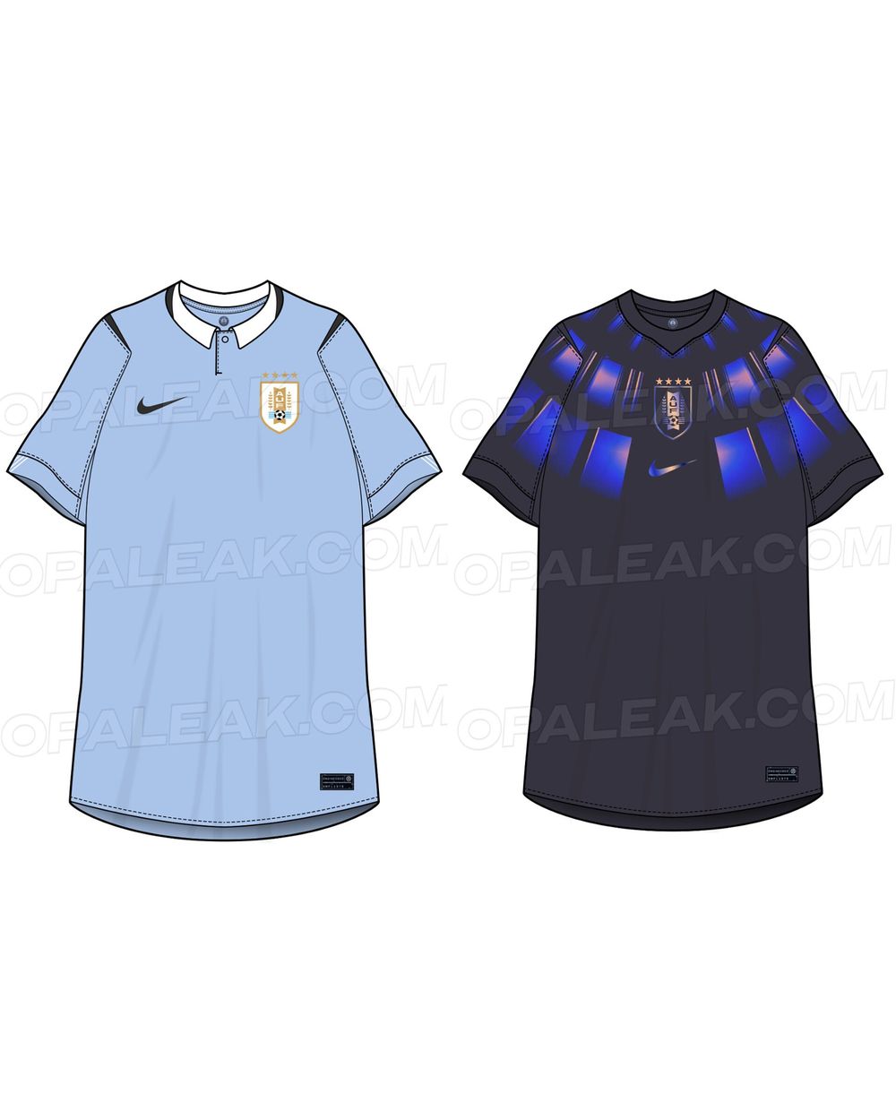 Los dos posibles nuevos diseños de camiseta de la selección uruguaya para el Mundial 2026 Los dos posibles nuevos diseños de camiseta de la selección uruguaya para el Mundial 2026