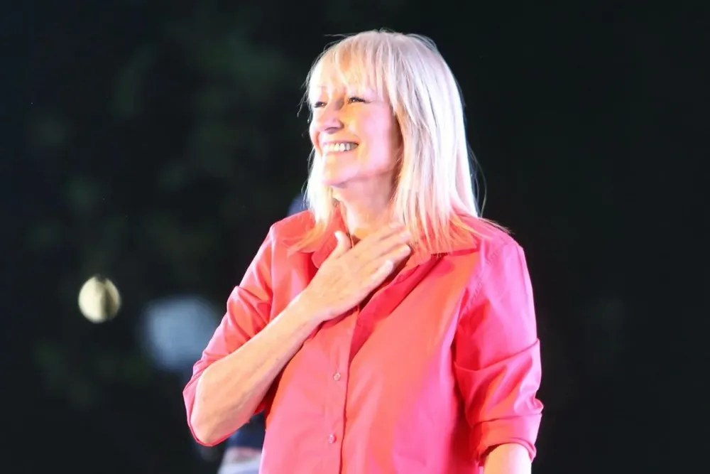 Carolina Cosse en el lanzamiento de su campaña. Archivo