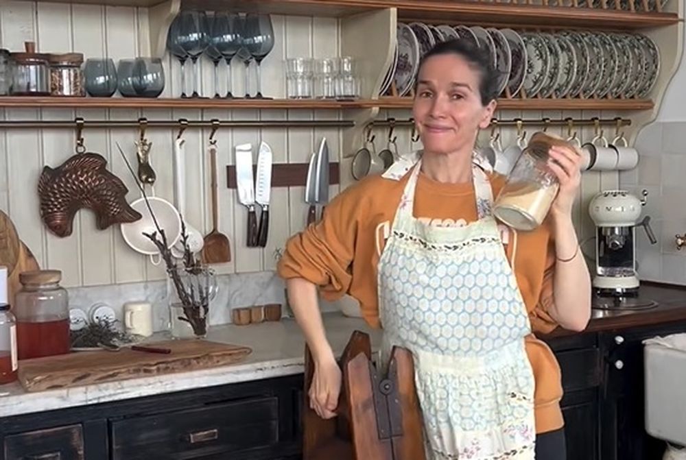 Natalia Oreiro en su cocina