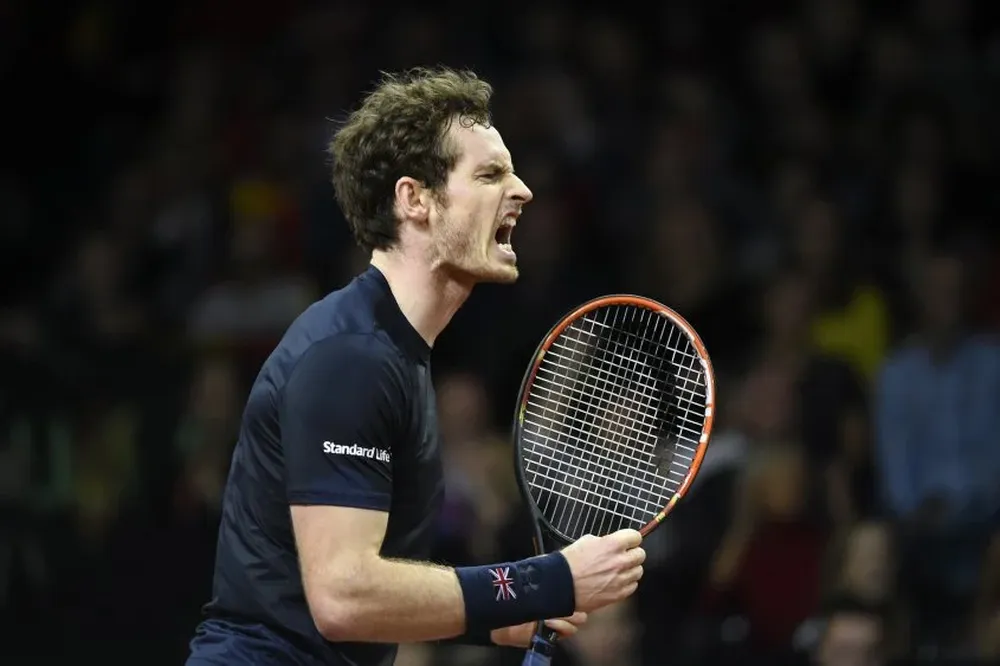 Andy Murray celebró con todo la igualdad en la final de la Davis