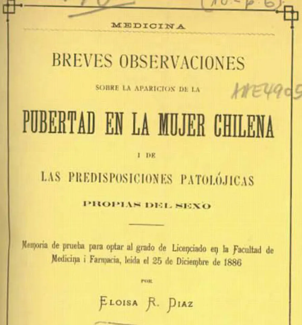 La tesis que escribió Díaz para graduarse.