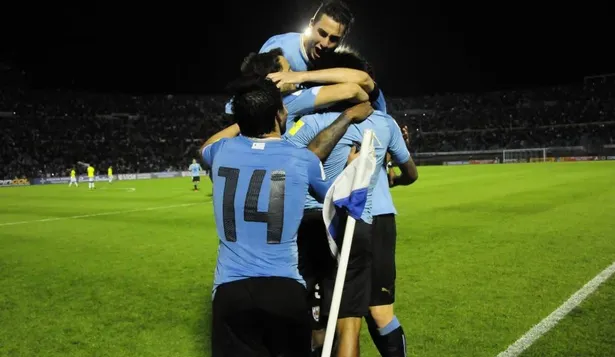Así festejó Uruguay su goleada ante Colombia