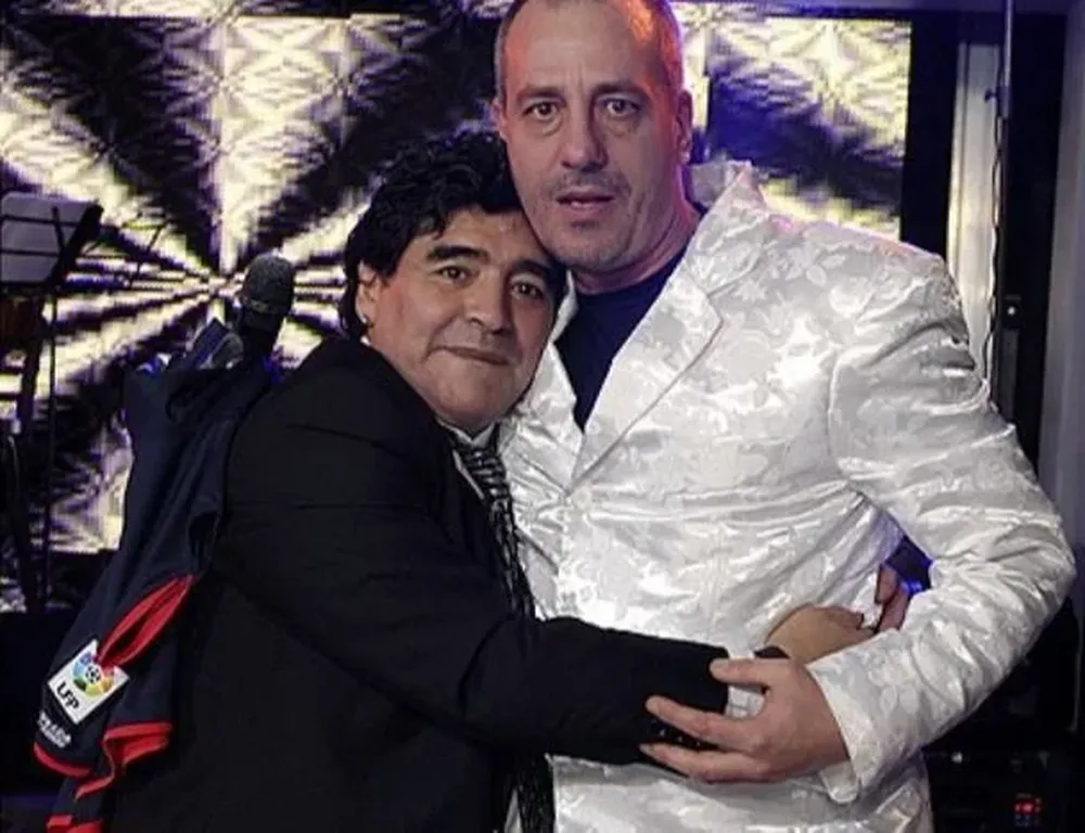 Yayo Guridi y Diego Maradona