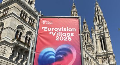Vista de los preparativos para el Festival de la Canción de Eurovisión este sábado, en Viena.