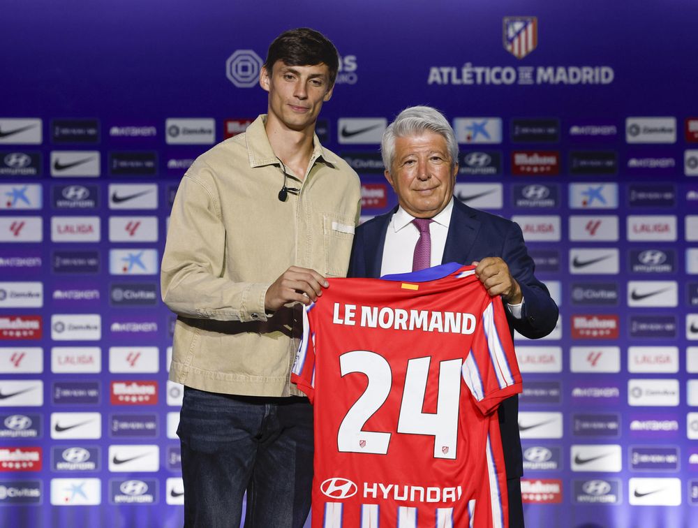 Le Normand, presentado en el Atlético de Madrid.