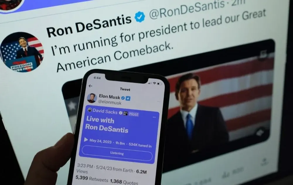 A pesar de la presencia del propietario de Twitter, Elon Musk, el lanzamiento de DeSantis tuvo fallas en la transmisión