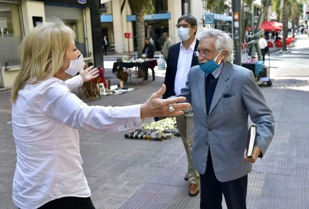 Carolina Cosse junto a Mariano Arana