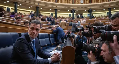 Pedro Sánchez durante la votación de la ley de amnistía |