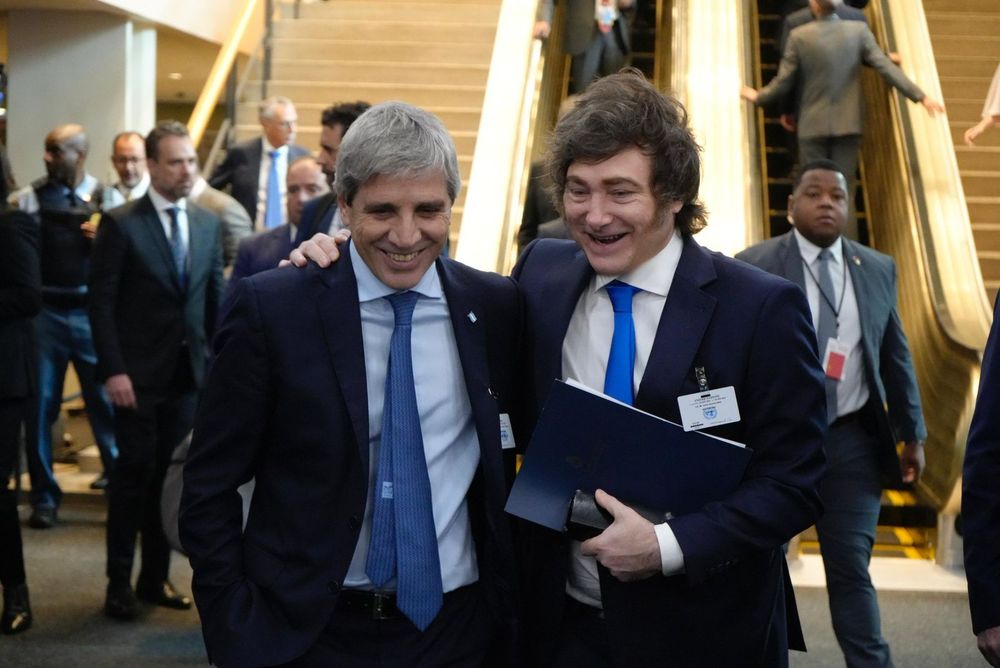 Luis Toto Caputo y Javier Milei, esta semana en las Naciones Unidas.