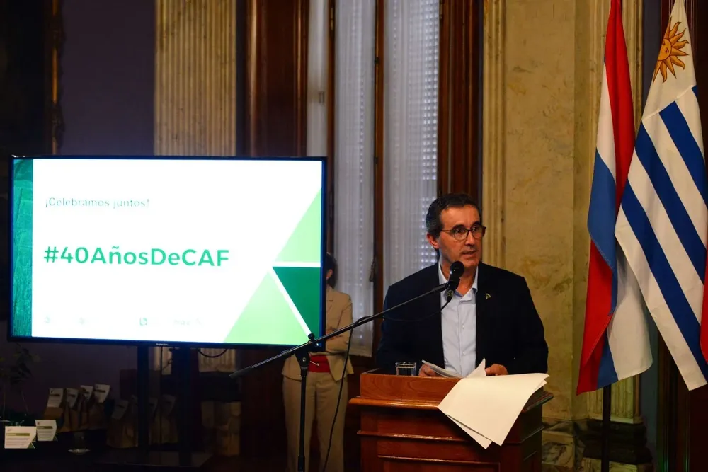 Pablo Perdomo, en el acto conmemorativo de los 40 años de CAF.