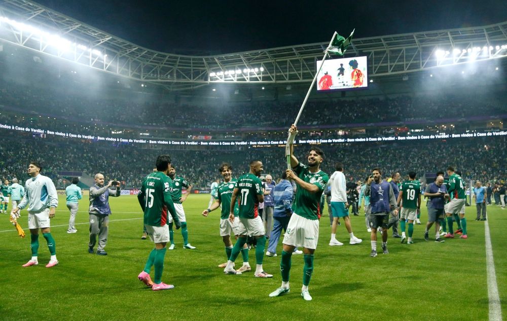 El Palmeiras celebra su clasificación a la final de la Copa Libertadores 2026 