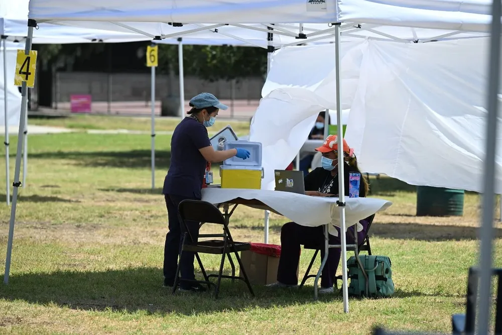 Foto de archivo. Puesto de vacunación contra la viruela del mono