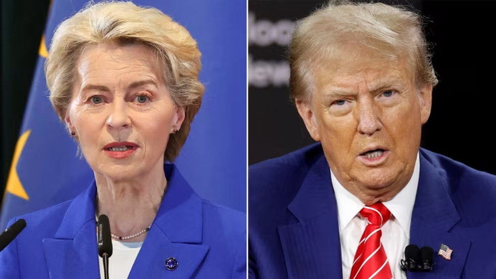 Úrsula von der Leyen y Donald Trump