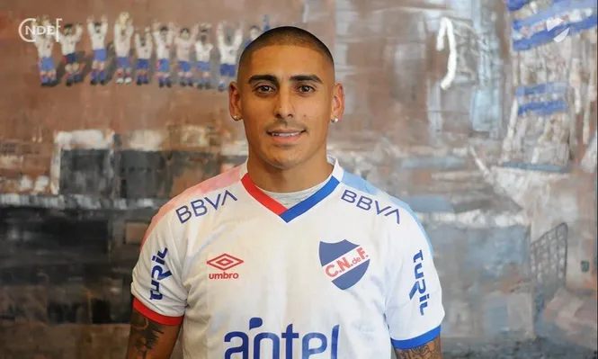 Diego Zabala en su presentación en Nacional
