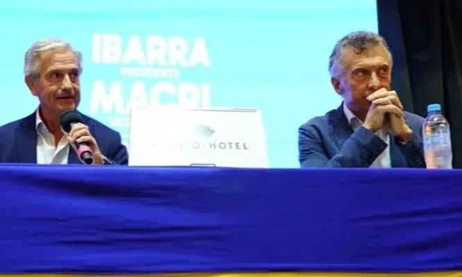 Conferencia de prensa de Ibarra y Macri
