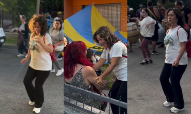 Laura Alonsopérez en el ensayo de la comparsa Balelé