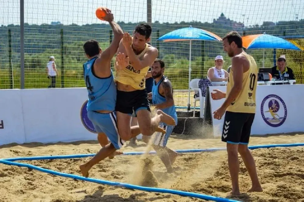 Uno de los partidos de la selección masculina