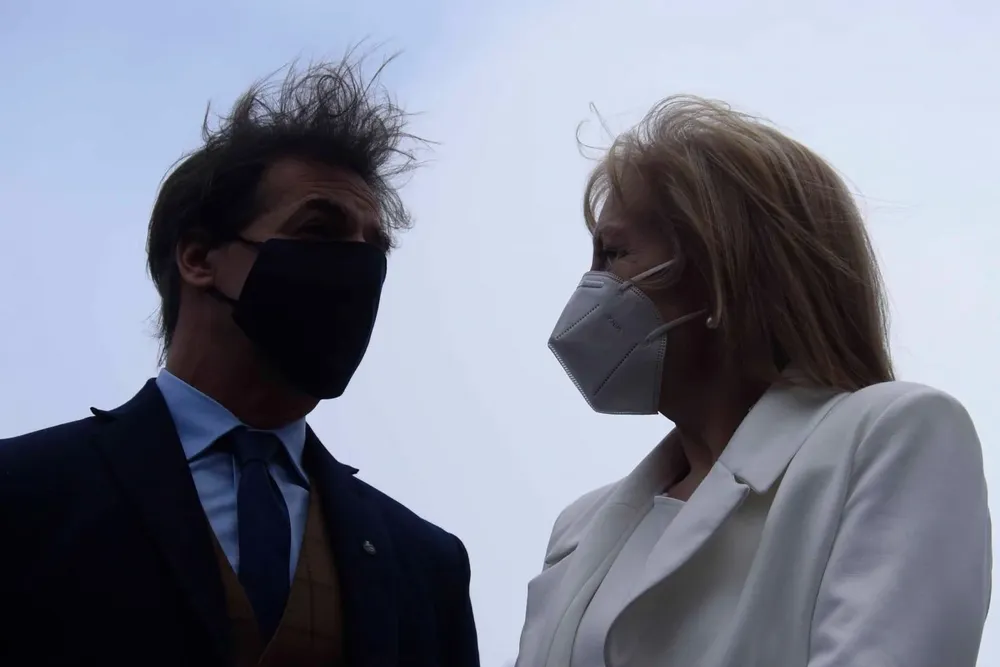 Presidente Luis Lacalle Pou e intendenta Carolina Cosse