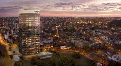 El edificio Free Zone está a pocos metros del Montevideo Shopping y las torres del World Trade Cente