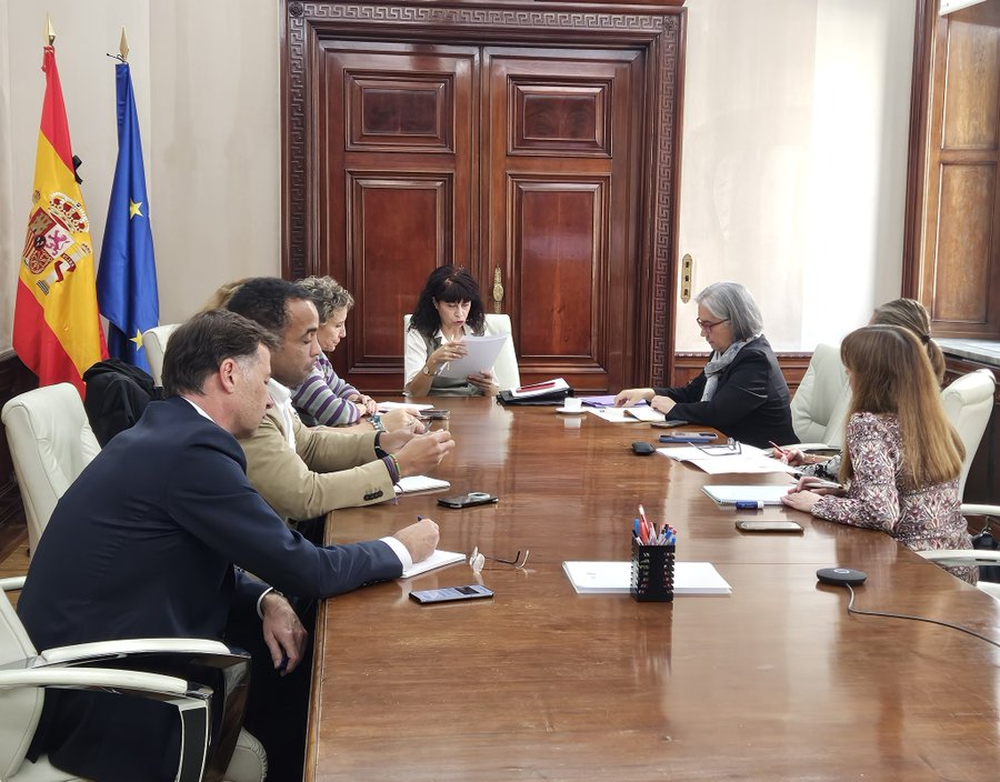 Ana Redondo preside una reunión de su cartera.