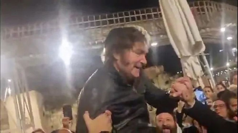 Milei bailó en el Muro de los Lamentos