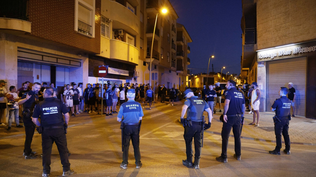 Operativo de seguridad durante los disturbios en Torre Pacheco