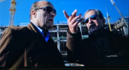 Damiani le explica cómo va el futuro estadio al intendente Daniel Martínez