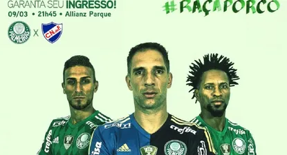 El afiche de Palmeiras para el partido ante Nacional