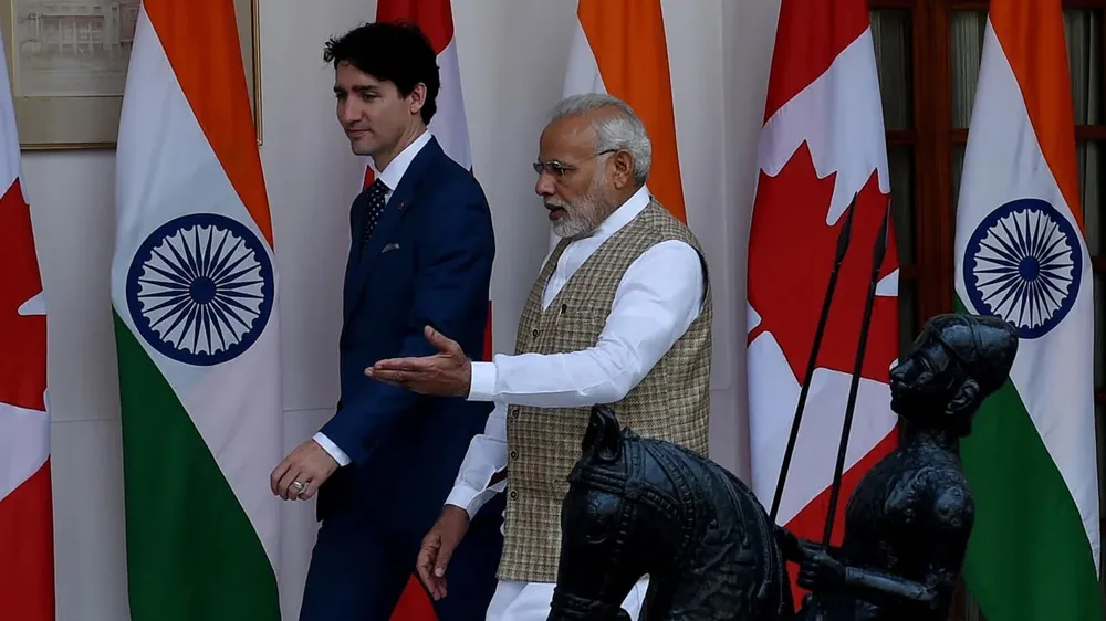 Los primeros ministros de Canadá, Justin Trudeau, y de India, Narendra Modi, durante la cumbre del G20 celebrada en Nueva Delhi el mes pasado.