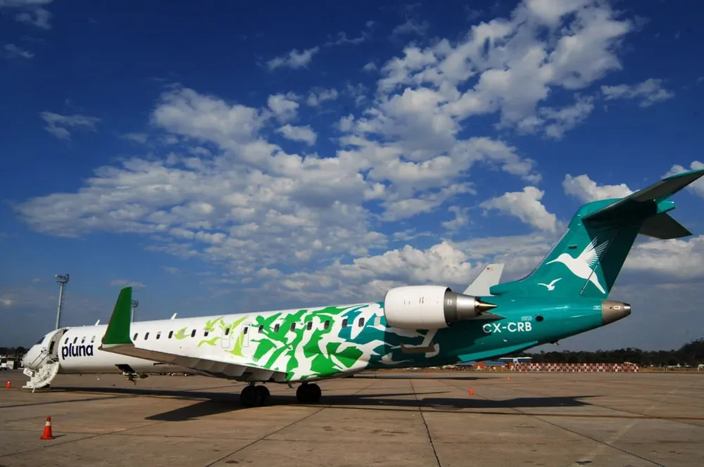Avión Bombardier que perteneció a Pluna