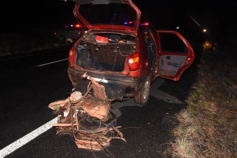 Las piedras fueron incautadas bajo una carga de leña, en un auto