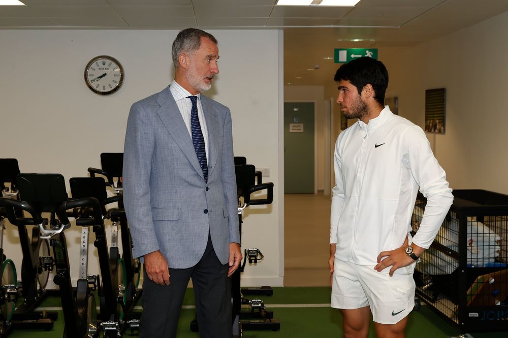 Carlos Alcaraz con el rey de españa, Felipe VI.