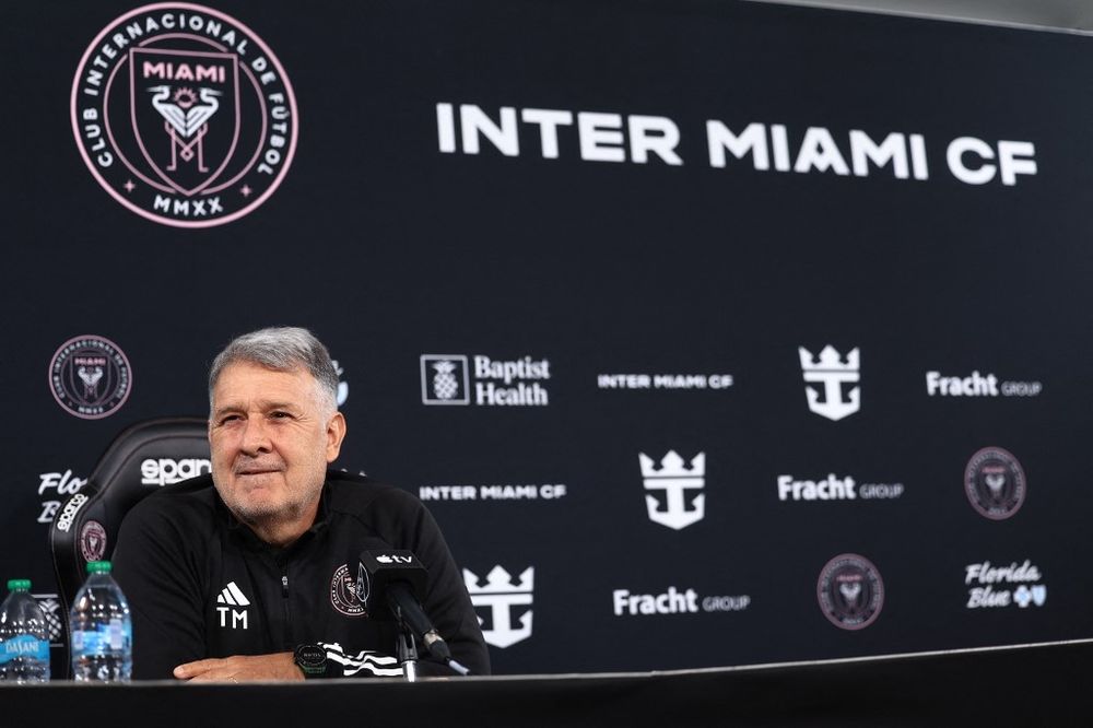 Gerardo Tata Martino en la conferencia por su salida de Inter Miami