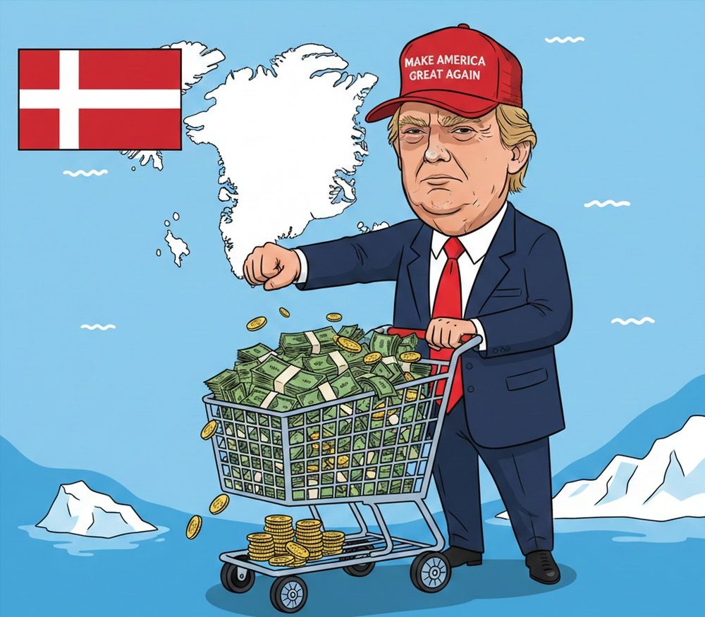 Donald Trump quiere anexar Groenlandia por la fuerza, o por una compra.