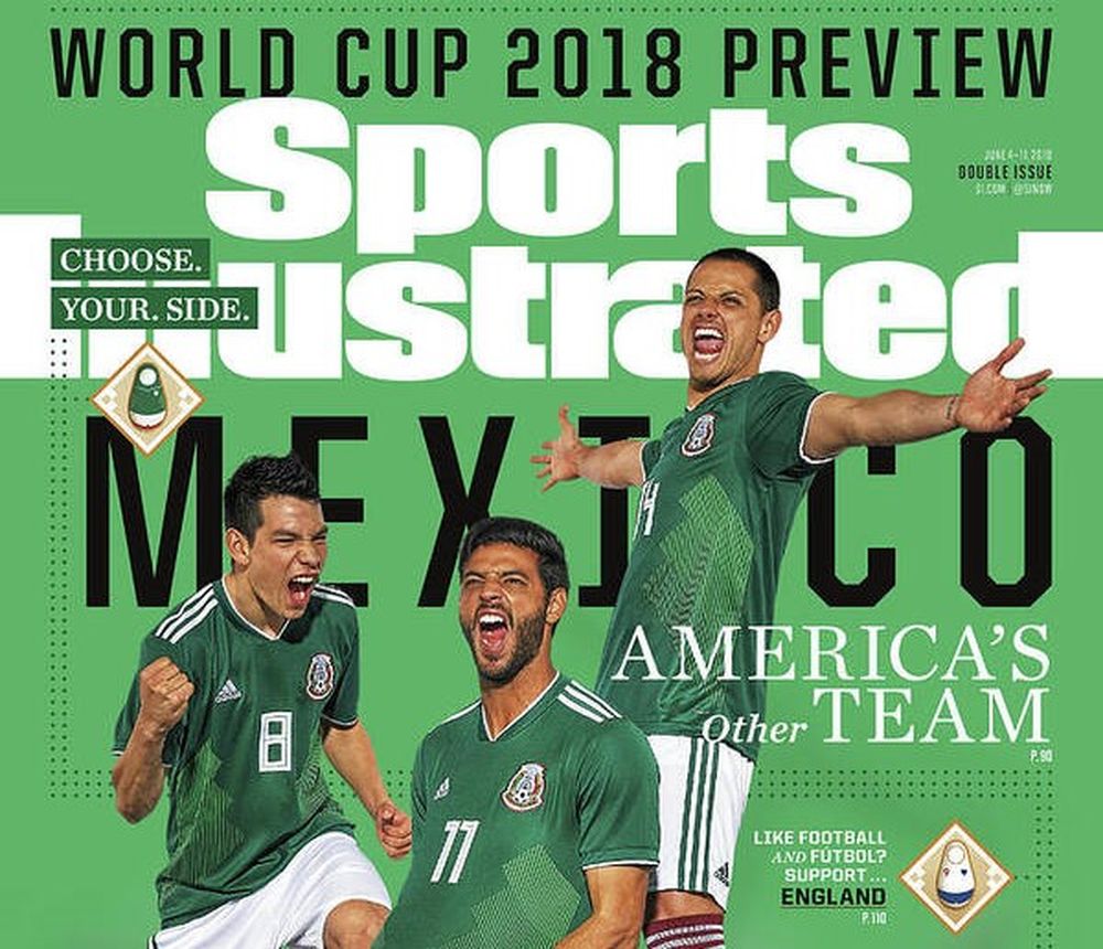 Portada del Sports Illustrated de 2018 con el equipo de fútbol mexicano durante la copa del mundo.