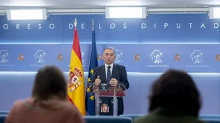 El secretario general del PCE en España, portavoz parlamentario de IU y diputado de Sumar, Enrique Santiago,