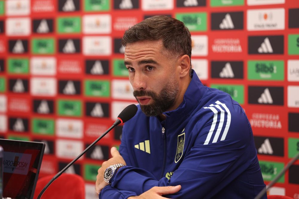 Dani Carvajal en rueda de prensa.