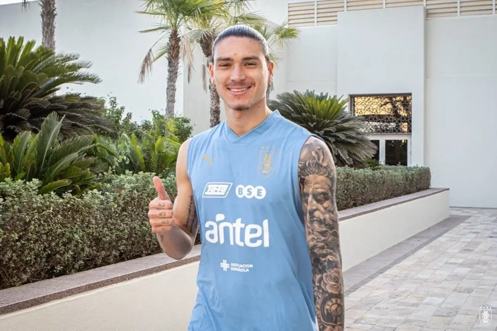 Darwin Núñez en el Mundial de Qatar