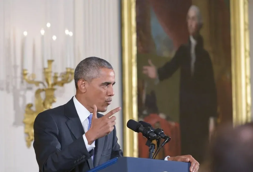 Obama en su discurso ayer en la Casa Blanca