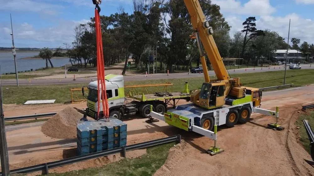 Comenzó apuntalamiento del puente de La Barra