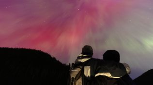 Fotografía de la aurora boreal hecha desde Manning Park, Canadá