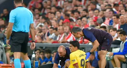Suárez se lesionó y solo jugó media hora en el debut de Barcelona