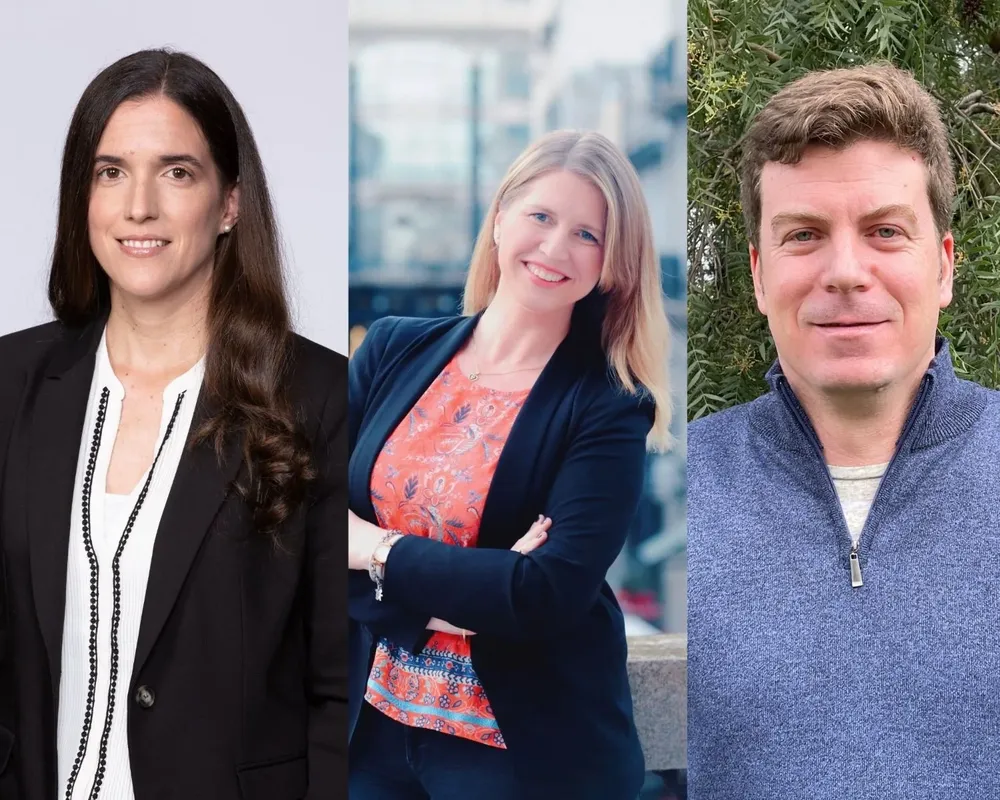 Florencia Etcheverrigaray, Graciela Doebel y Benjamín Regueiro